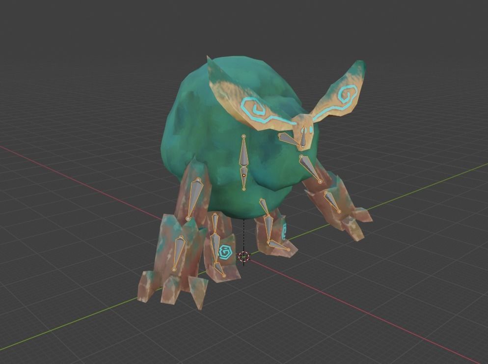 Low Poly Ancient Treant Rigged and Game Ready Low-poly 3D model_5
