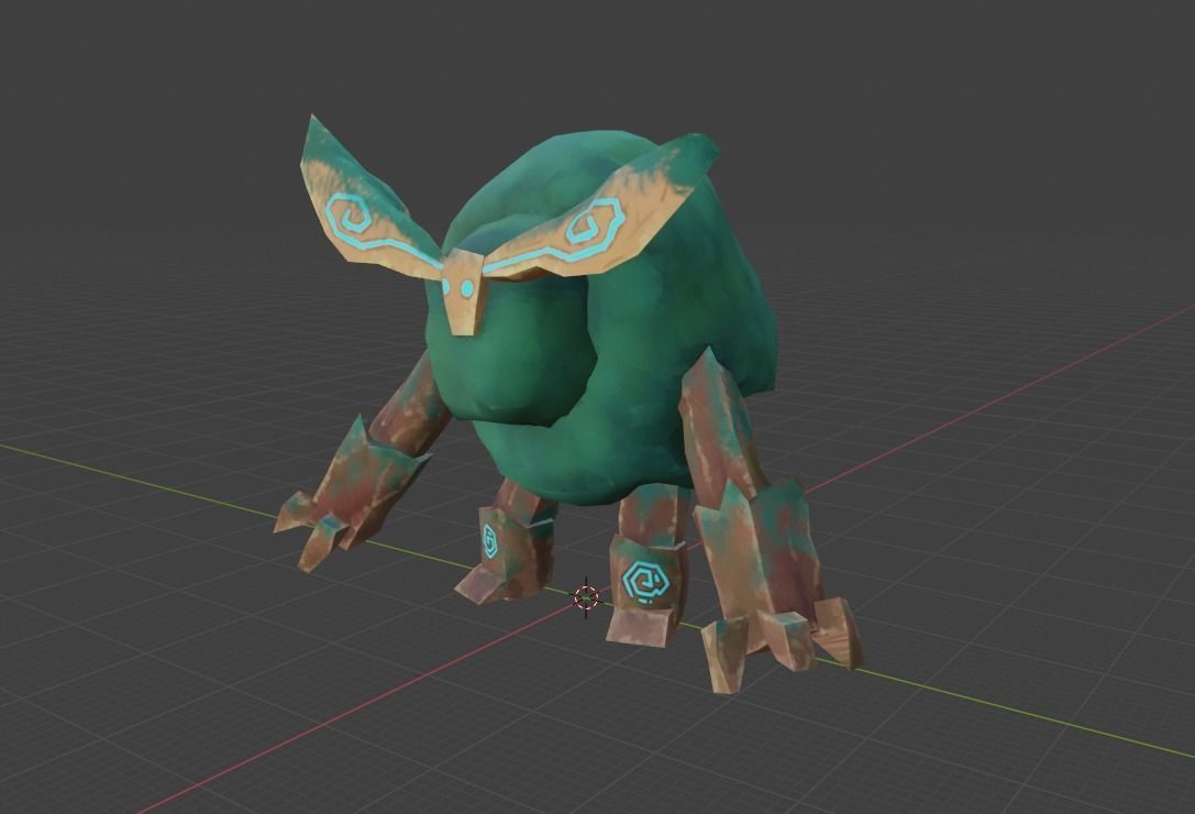 Low Poly Ancient Treant Rigged and Game Ready Low-poly 3D model_12