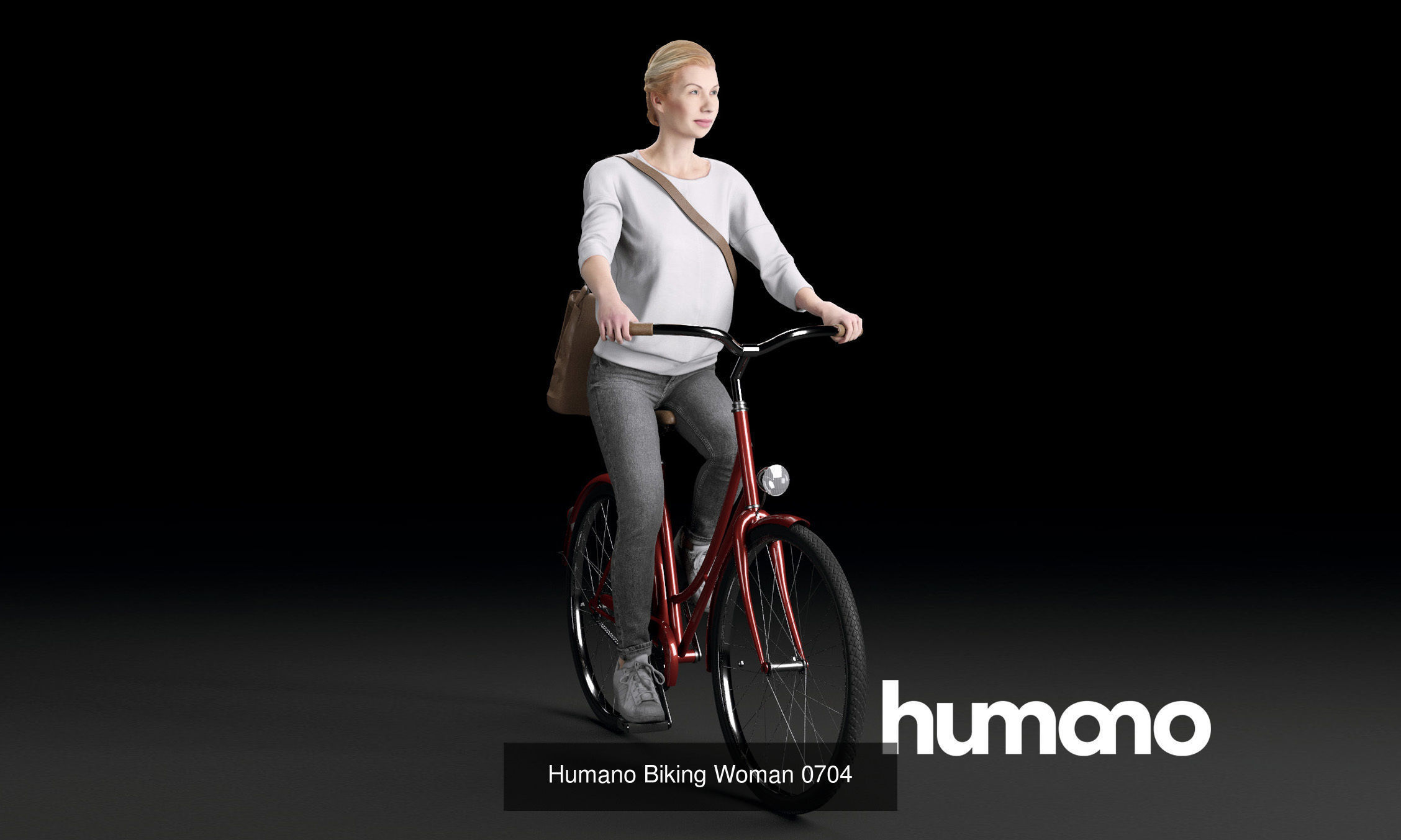 Humano 5-PACK - PEOPLE - BIKING RIDING BIKE - 5x 3d models 07C 3D Model Collection_1