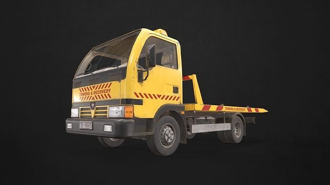 Light Truck Tow Low-poly 3D model