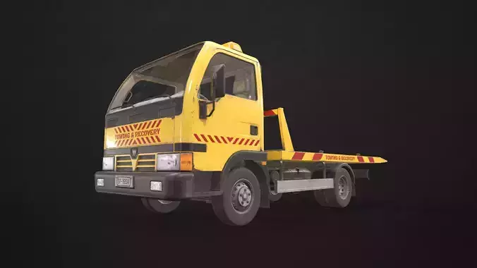 Light Truck Tow Low-poly 3D model
