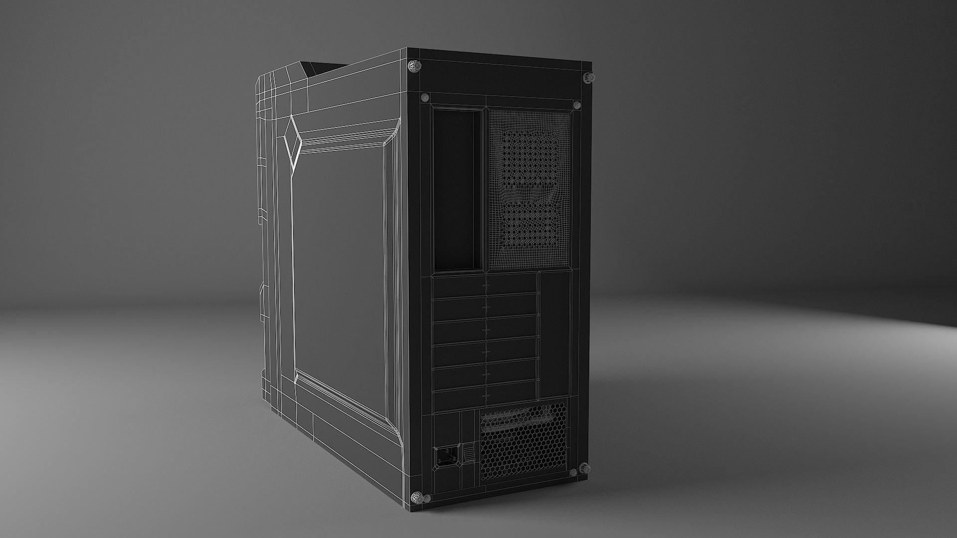 Cooler master Mid Tower Gaming Cabinet  3D model_5