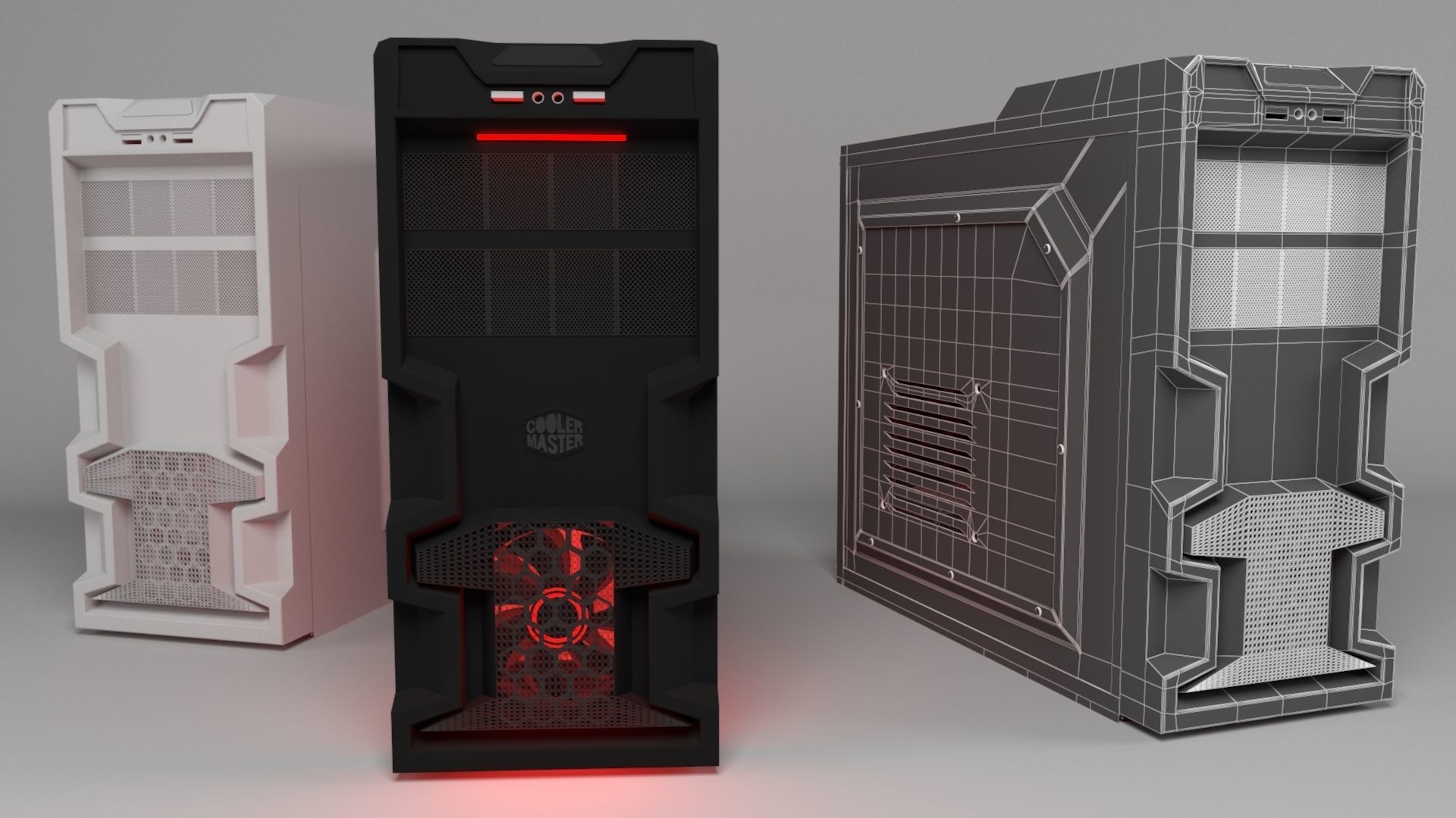 Cooler master Mid Tower Gaming Cabinet  3D model_2
