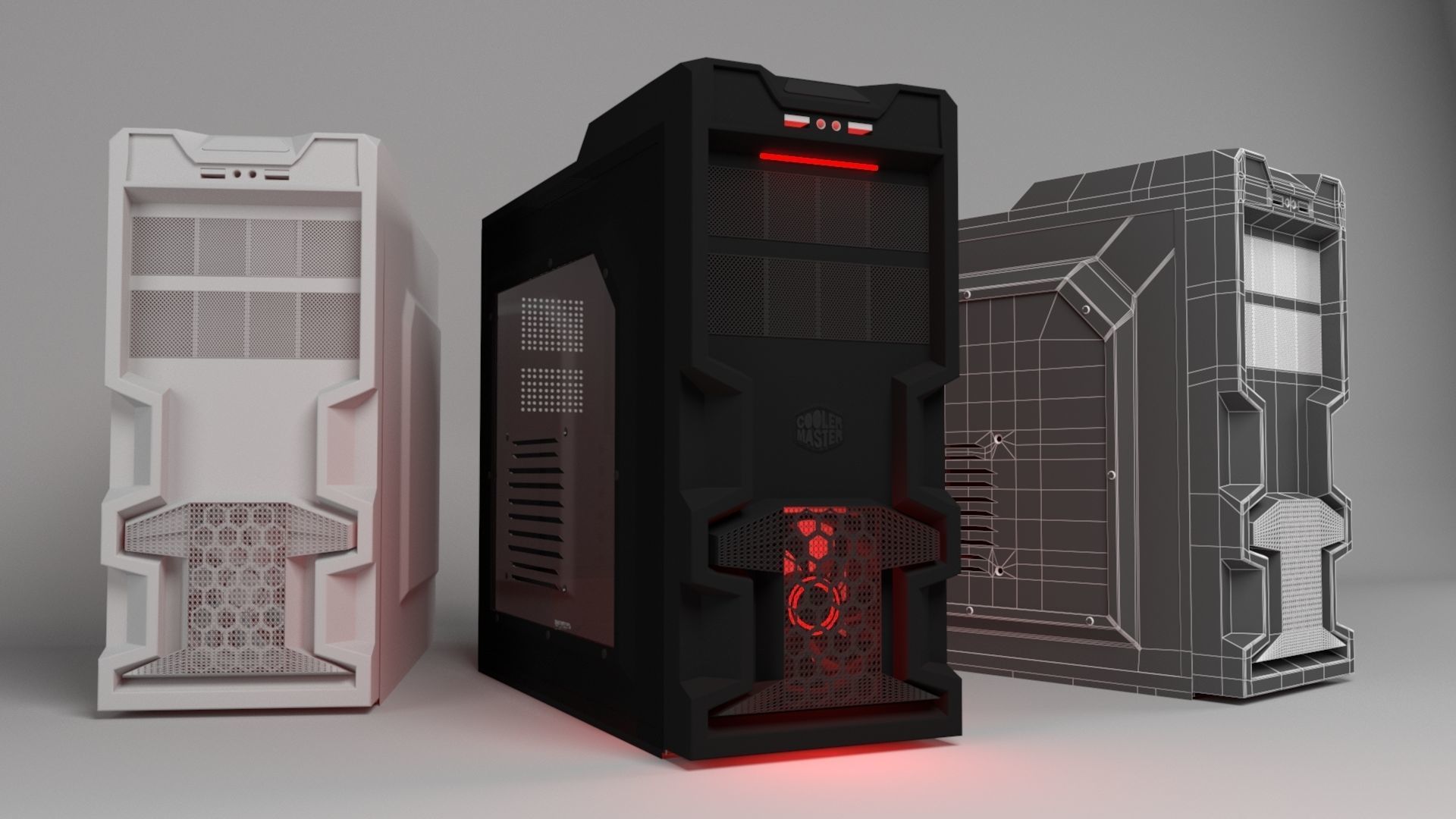 Cooler master Mid Tower Gaming Cabinet  3D model_1