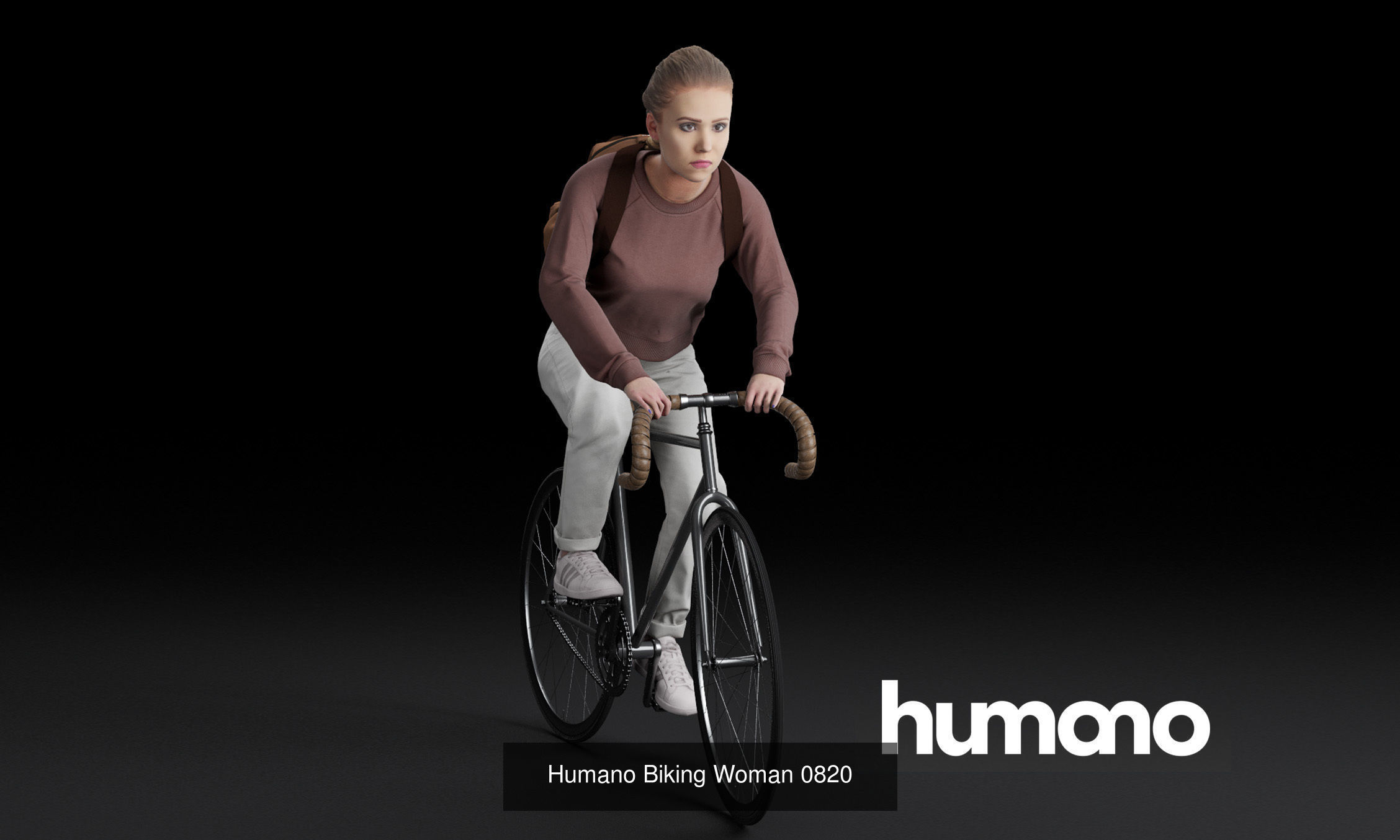Humano 5-PACK - PEOPLE - SPORT JOGGING BIKING - 5x 3d models 08B 3D Model Collection_8