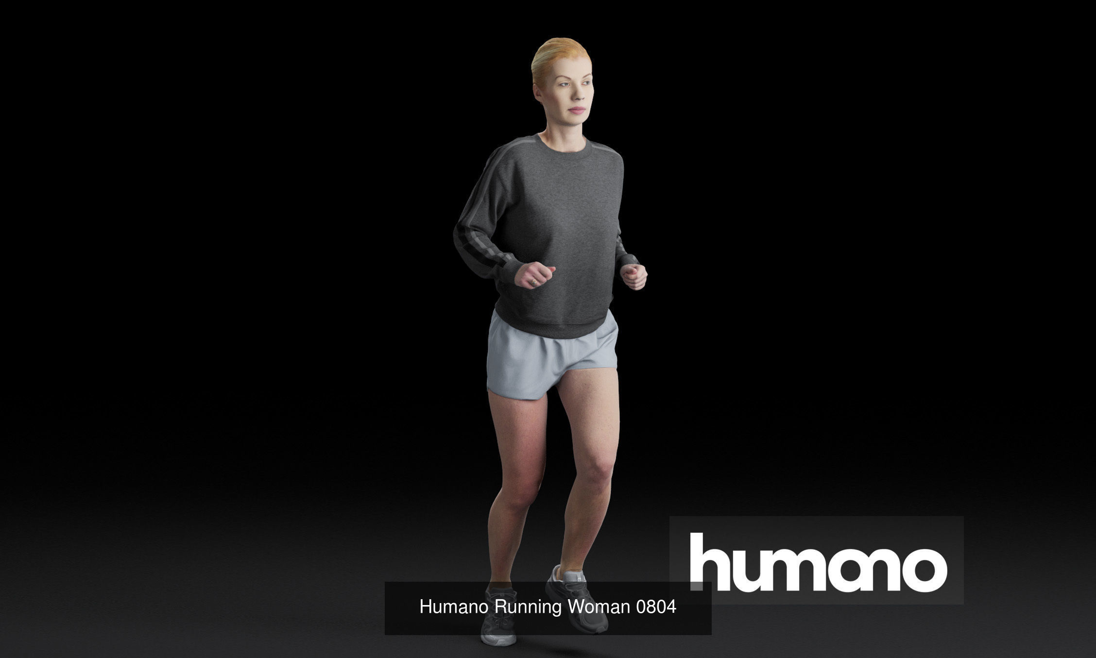Humano 5-PACK - PEOPLE - SPORT JOGGING BIKING - 5x 3d models 08B 3D Model Collection_3
