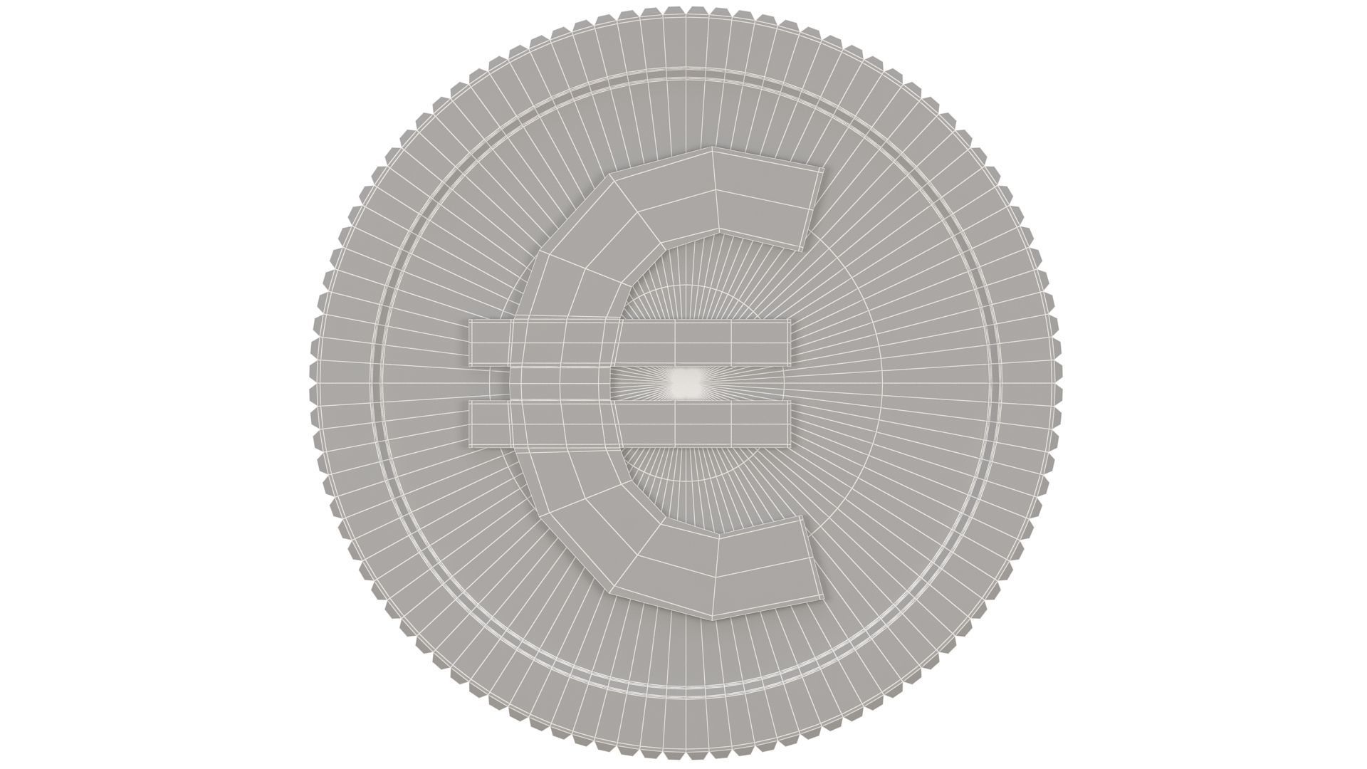 Euro Gold Coin 01 3D model_9