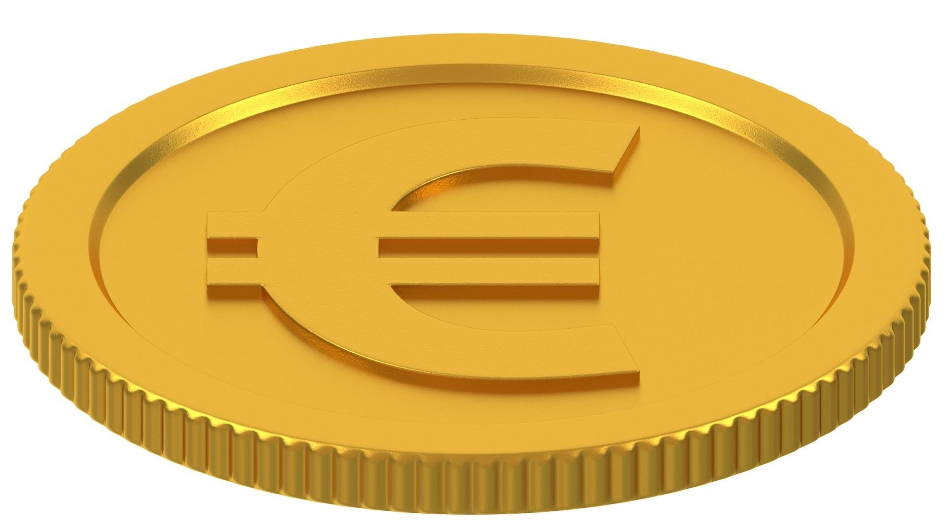 Euro Gold Coin 01 3D model_6