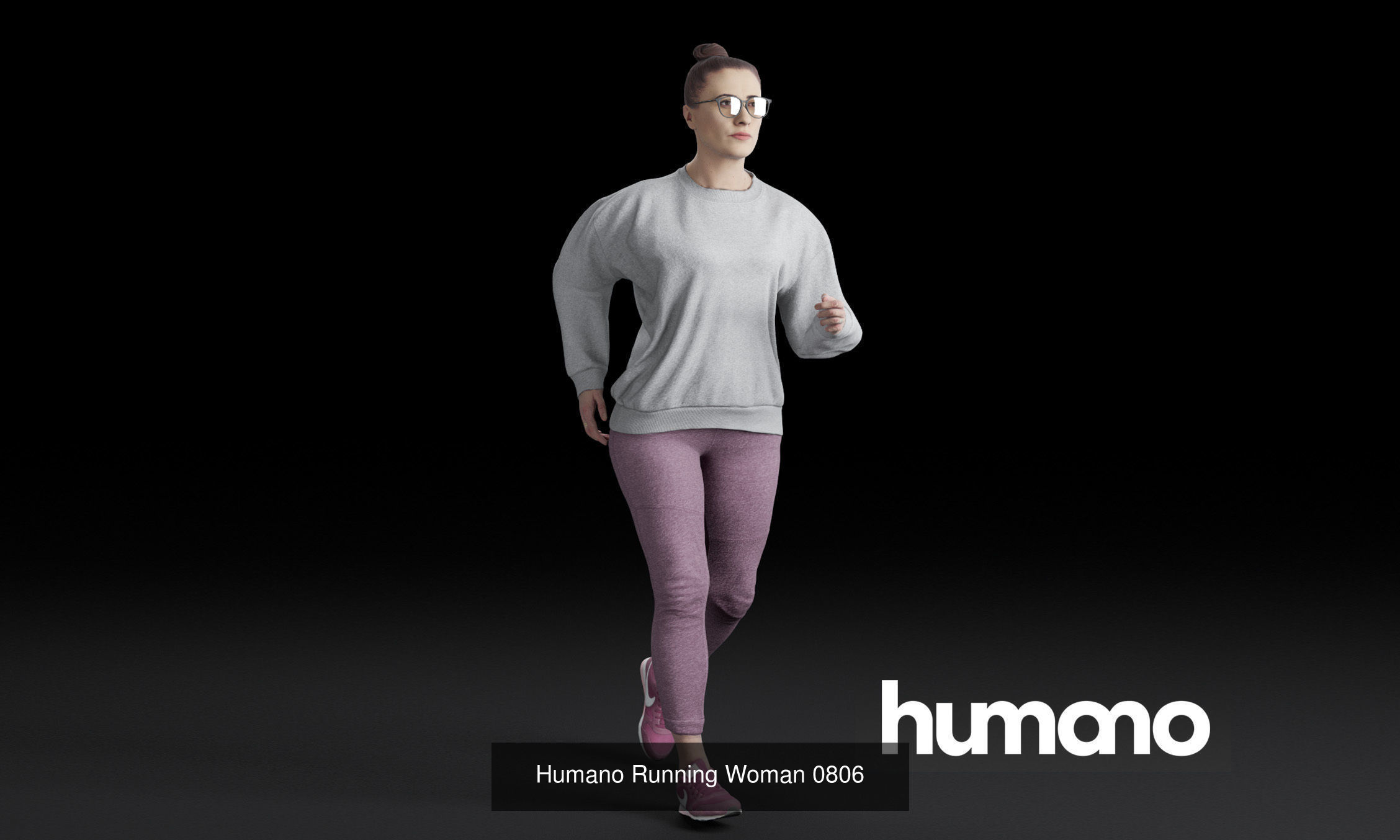 Humano 5-PACK - PEOPLE - SPORT JOGGING BIKING - 5x 3d models 08D 3D Model Collection_2