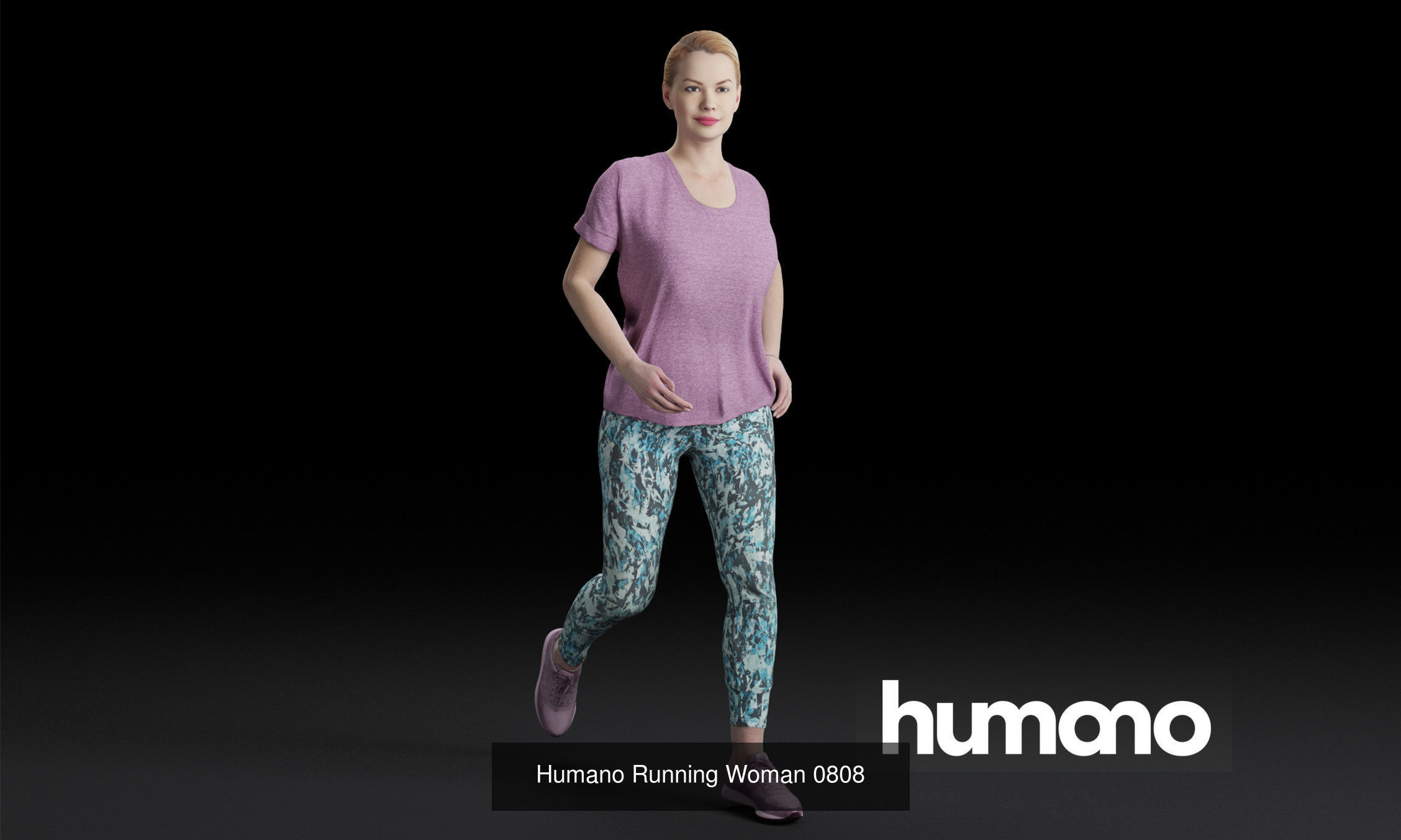 Humano 5-PACK - PEOPLE - SPORT JOGGING BIKING - 5x 3d models 08D 3D Model Collection_4