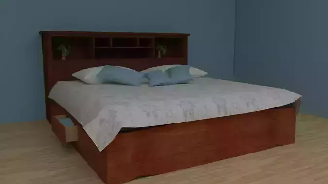 bed in a bedroom