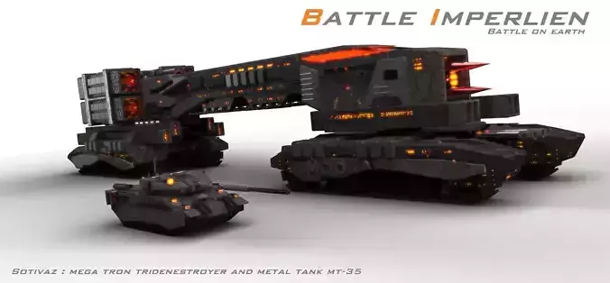 MEGA Tron Long Heavy Tank Model
