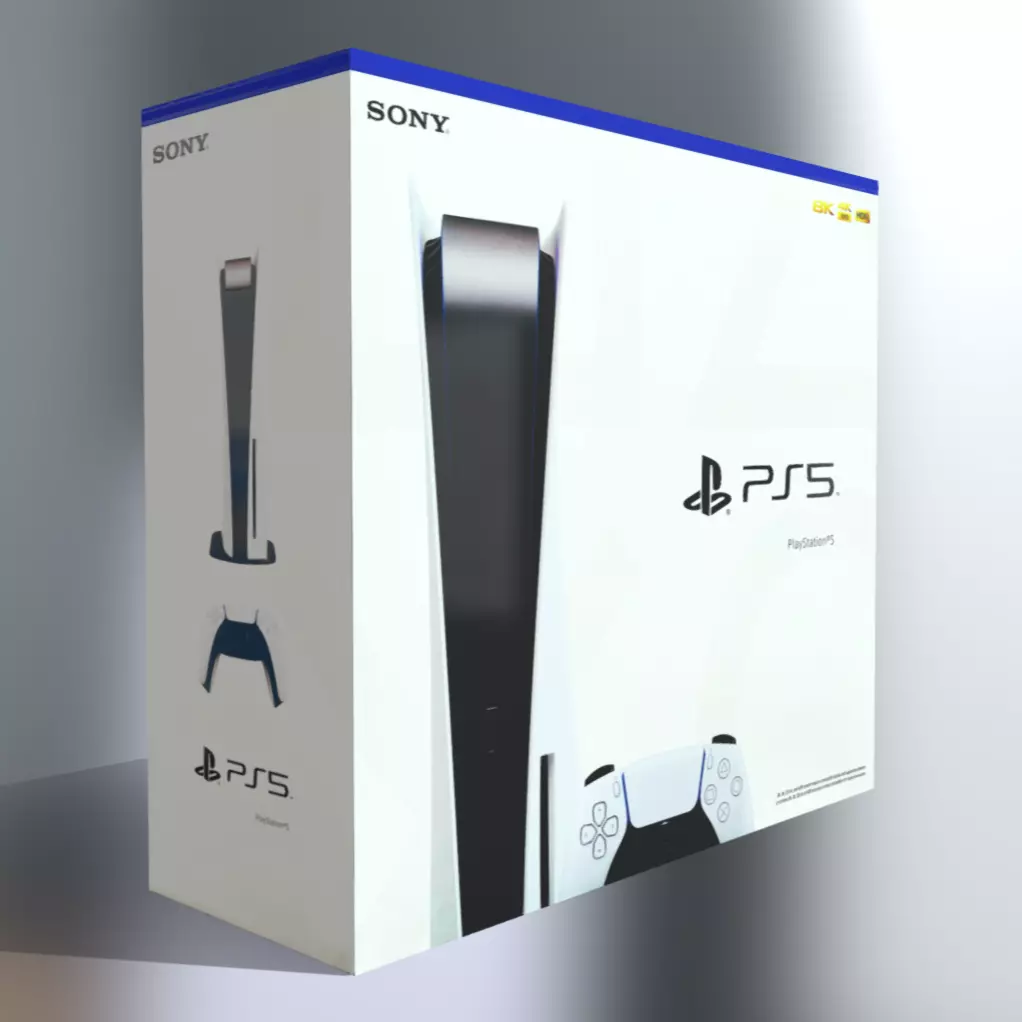 PS5 Box - Accurate scale Free 3D model_0