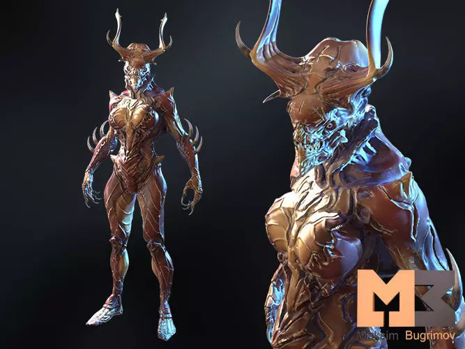 Creature Insect 04 Low-poly 3D model_0