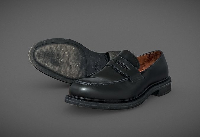 Leather Loafers Low-poly 3D model