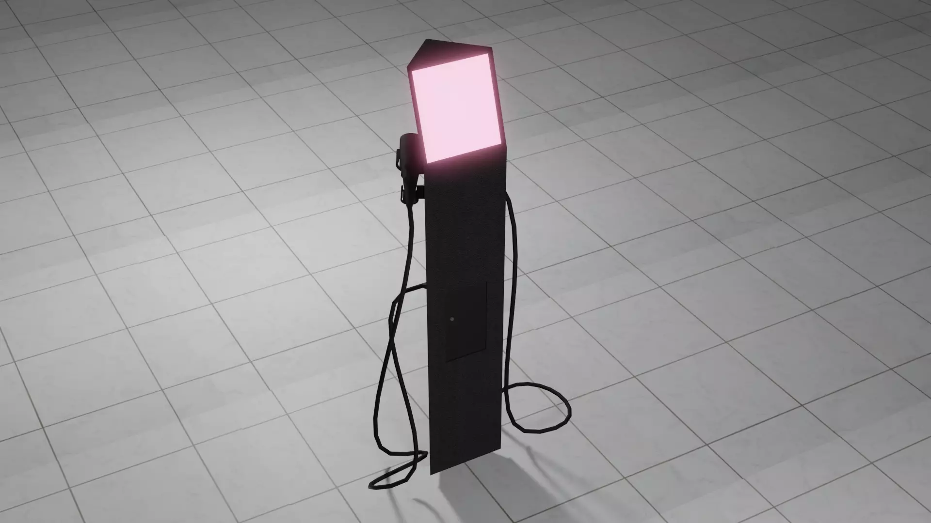 Electric Car Charging Station Free 3D model