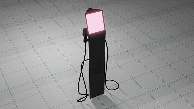 Electric Car Charging Station Free 3D model