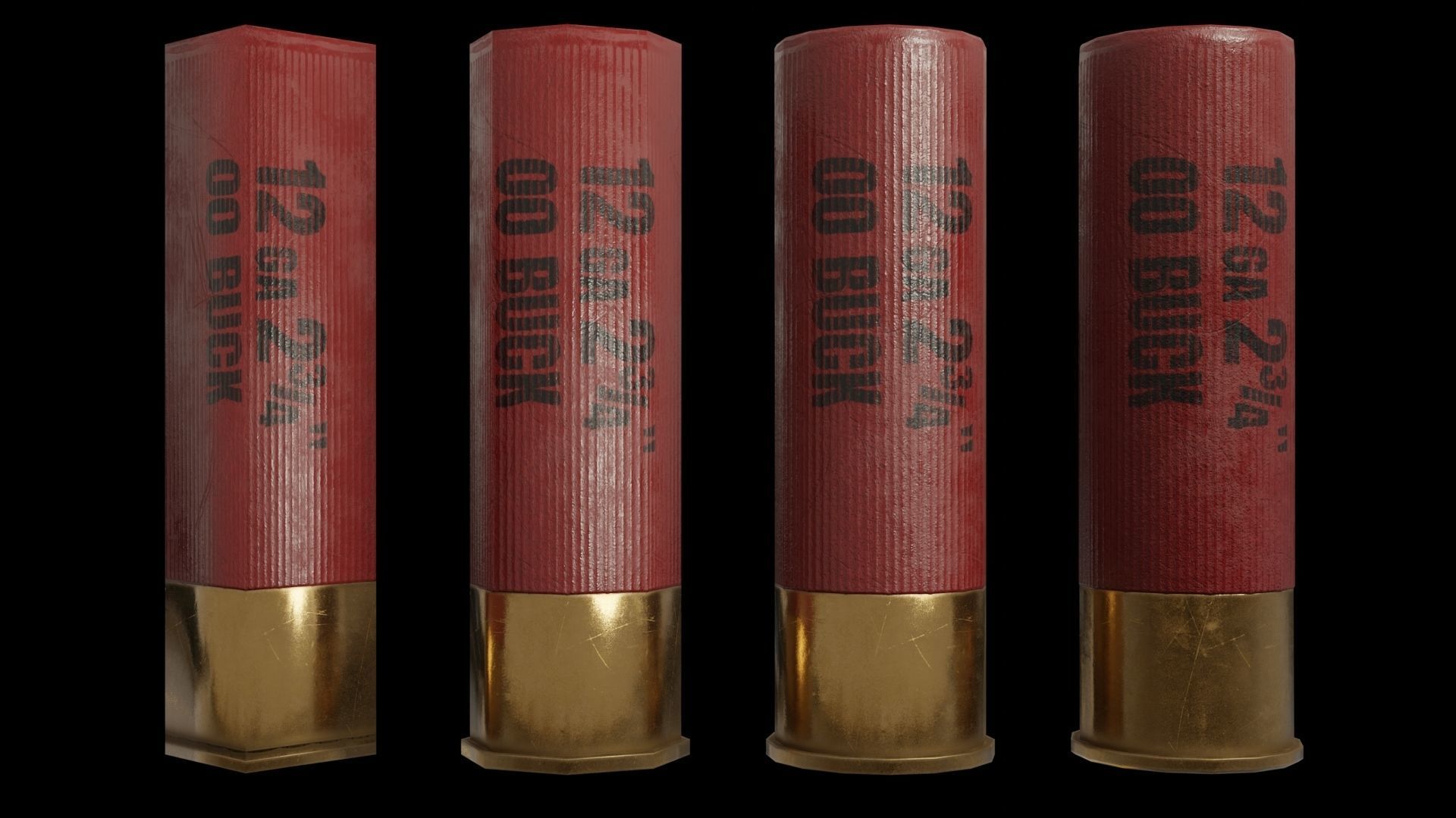 Shotgun Shells 12-70 with boxes Low-poly 3D model_6