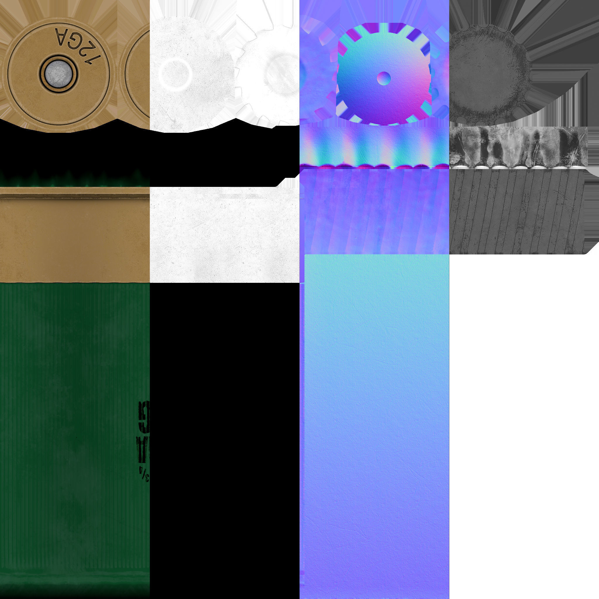 Shotgun Shells 12-70 with boxes Low-poly 3D model_9