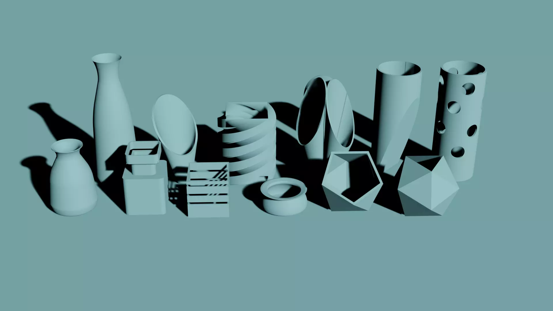 Follower Pot Collection 01 Low-poly 3D model