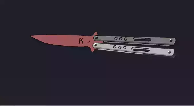Balisong or Butterfly trainer knife K Free 3D print model