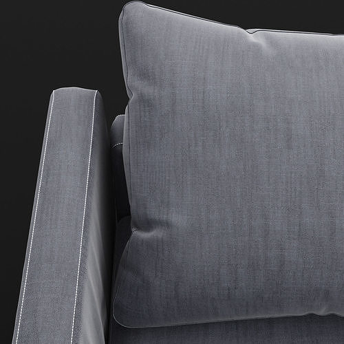 Modern fabric chair 3D model 7