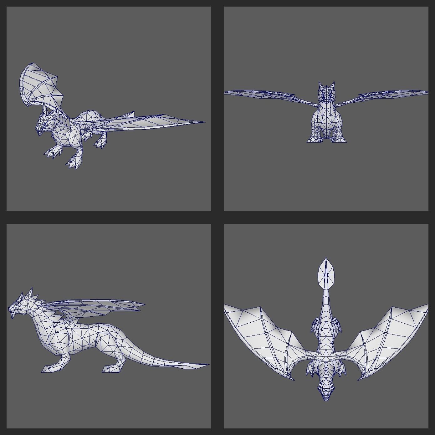 Dragon Low-poly 3D model_20