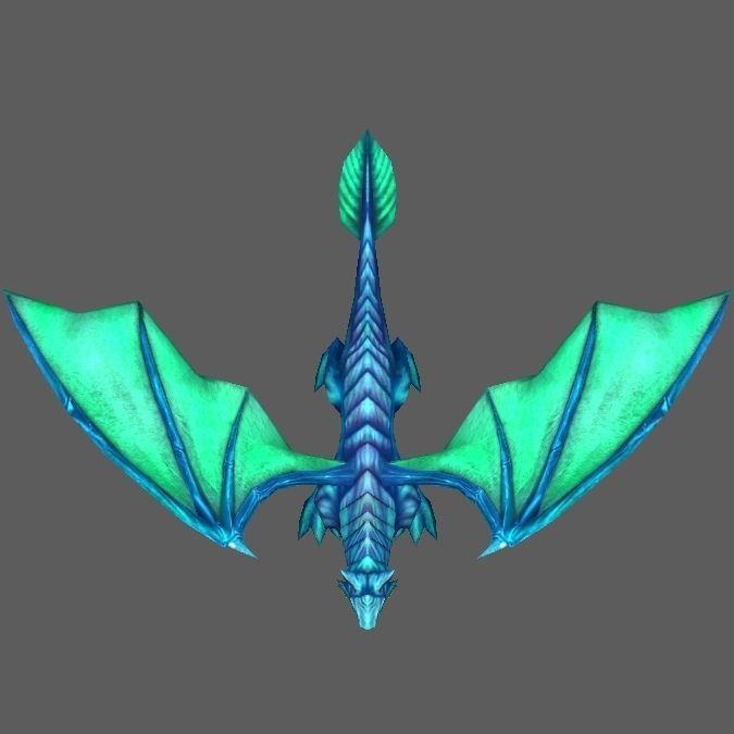 Dragon Low-poly 3D model_7