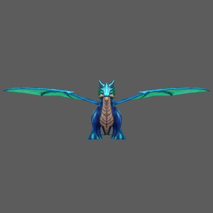 Dragon Low-poly 3D model_5