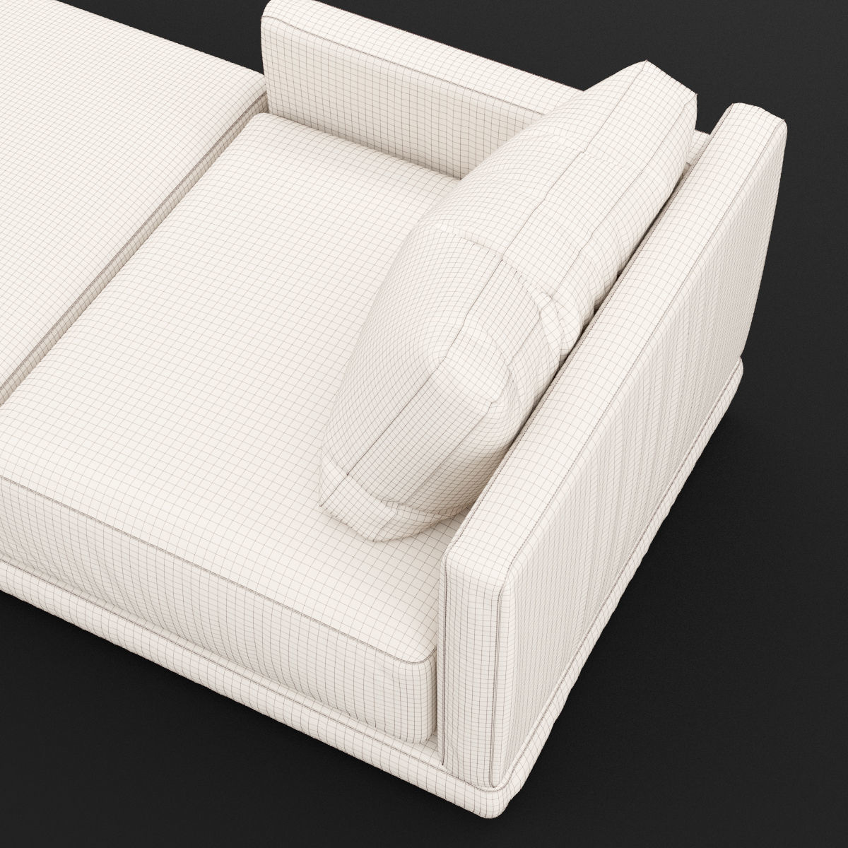 Daybed 1 couch with blanket 3D model_23