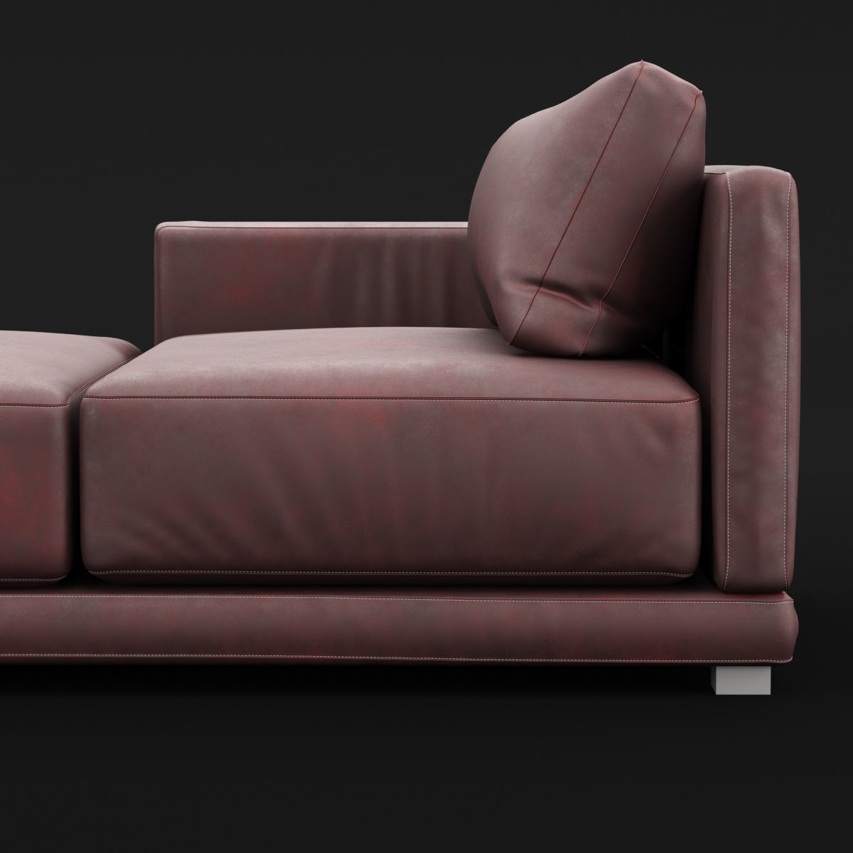 Daybed 1 couch with blanket 3D model_16