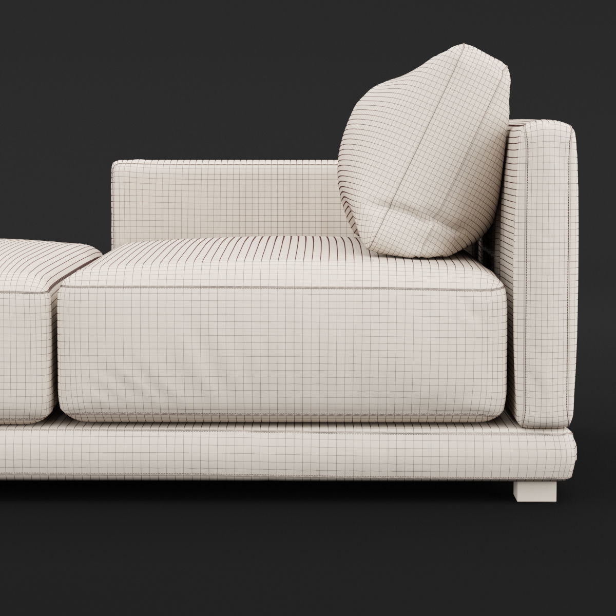 Daybed 1 couch with blanket 3D model_17