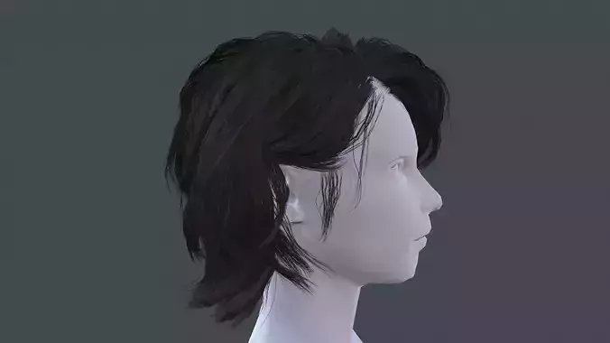 Low poly hair