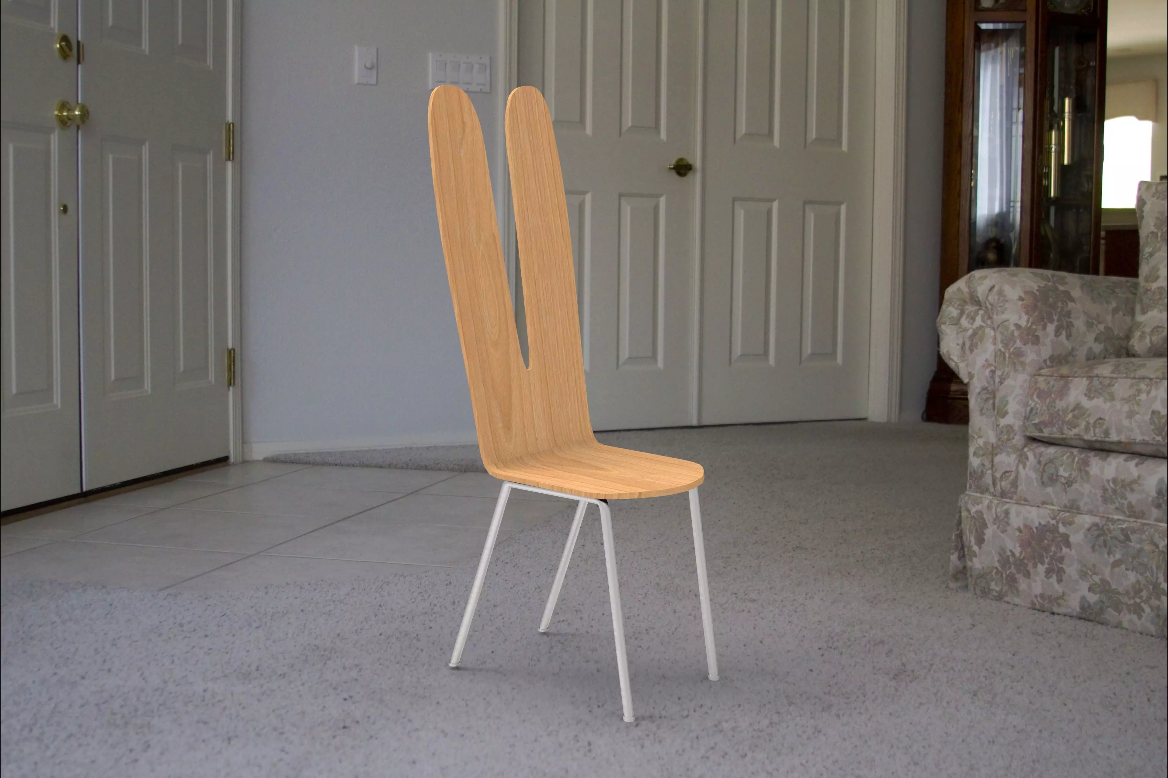 Unique chair Low-poly 3D model