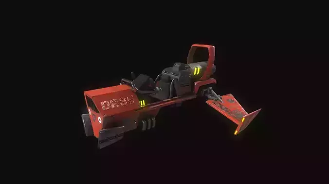 Low Poly Dust Rider Sci-Fi Themed