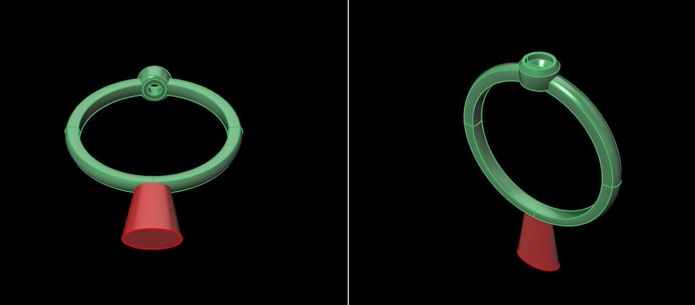 Bezel Single Diamond Ring 3mm Mix Size 3D print model_19