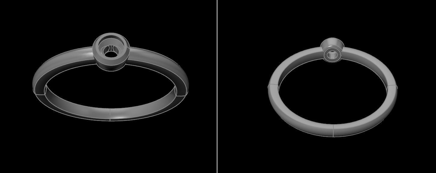 Bezel Single Diamond Ring 3mm Mix Size 3D print model_21