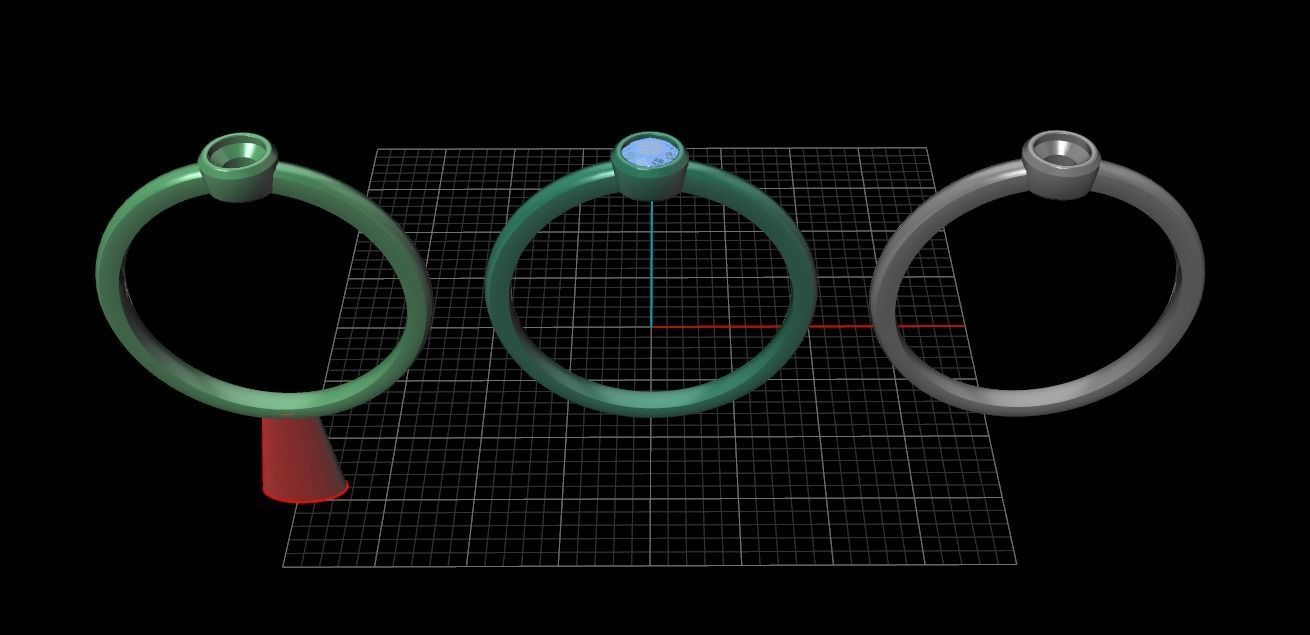 Bezel Single Diamond Ring 3mm50 Mix Size 3D print model_13