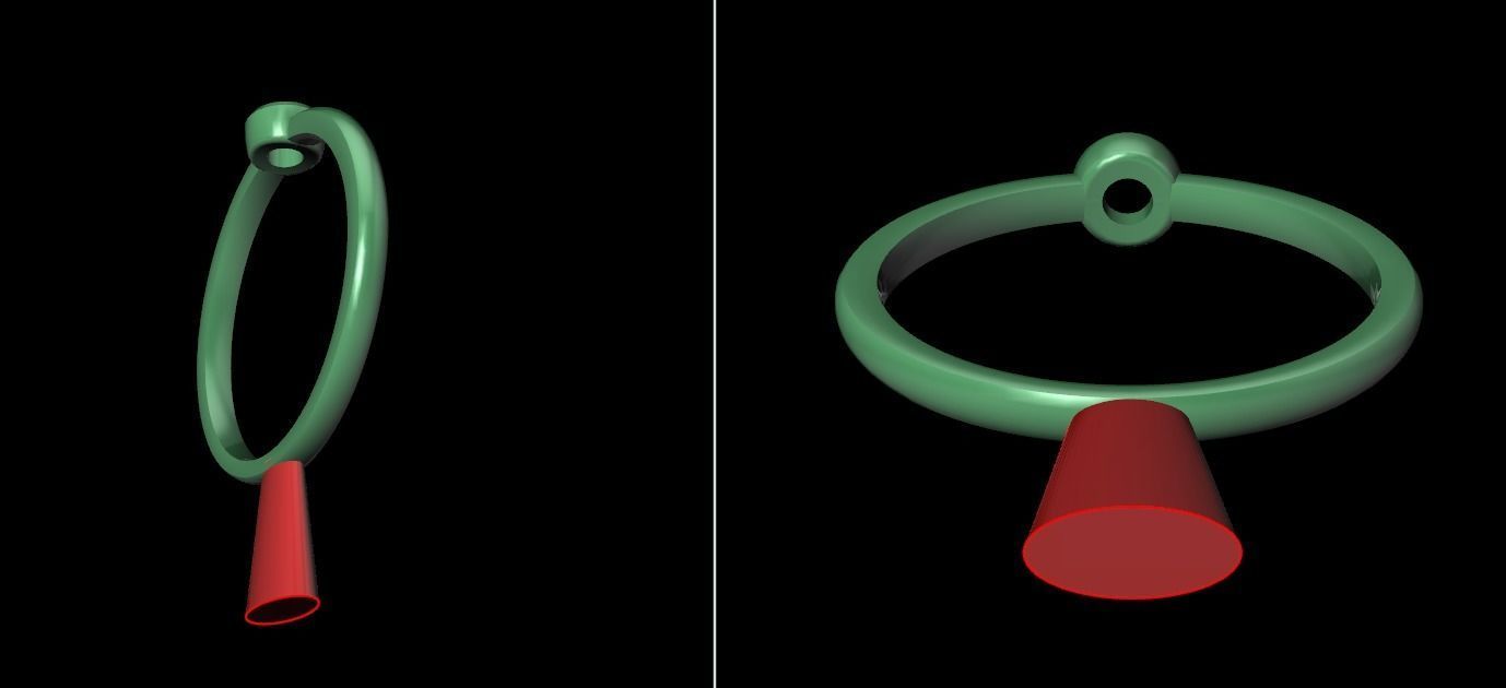 Bezel Single Diamond Ring 3mm50 Mix Size 3D print model_20