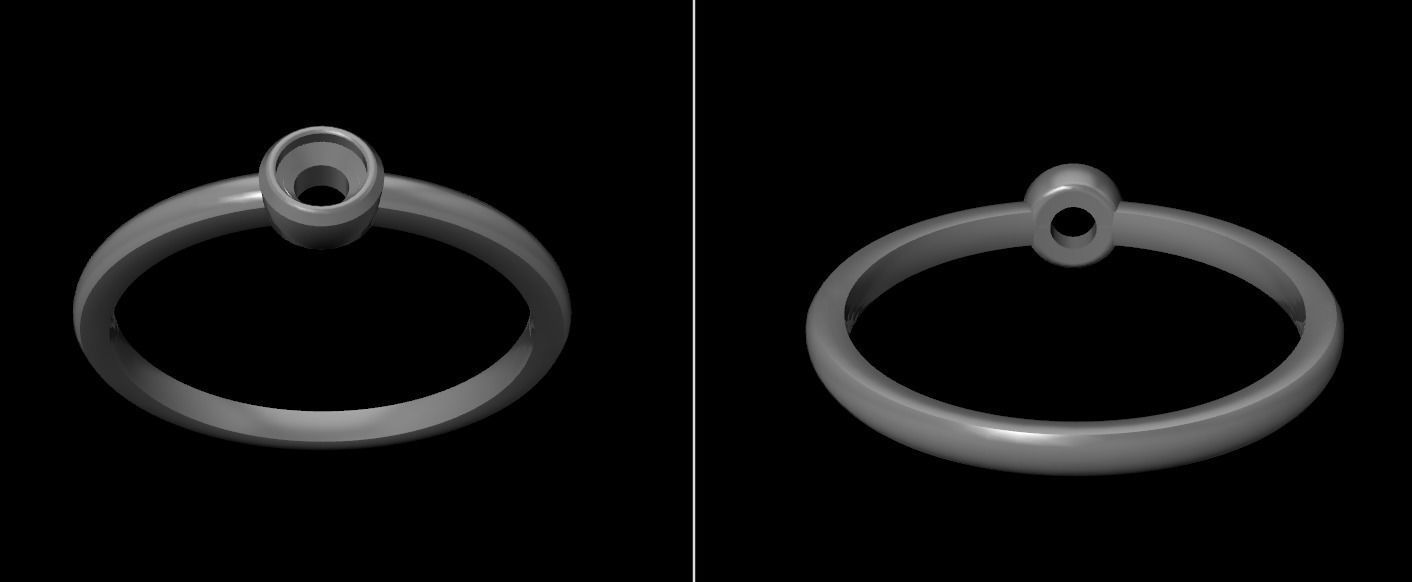 Bezel Single Diamond Ring 3mm50 Mix Size 3D print model_21