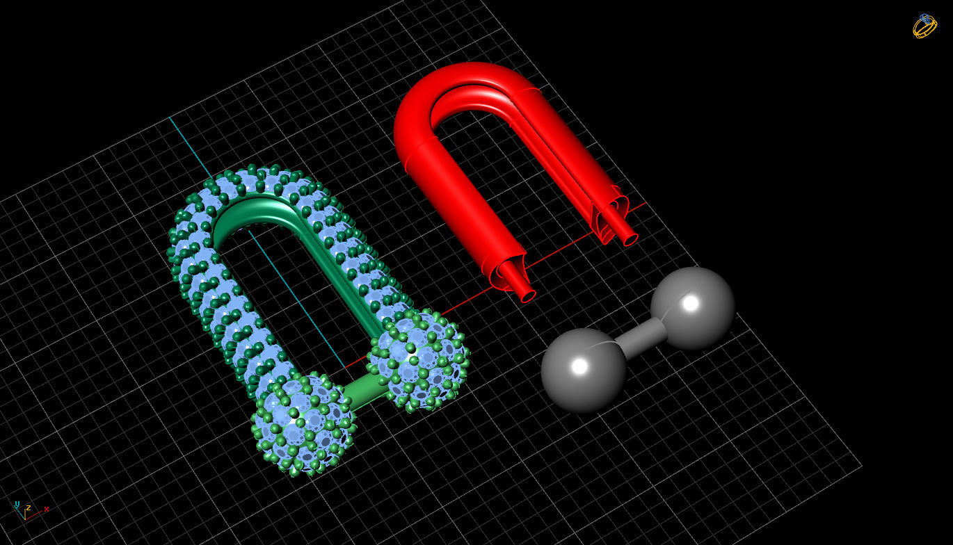 chain gold with diamonds 3D print model_3