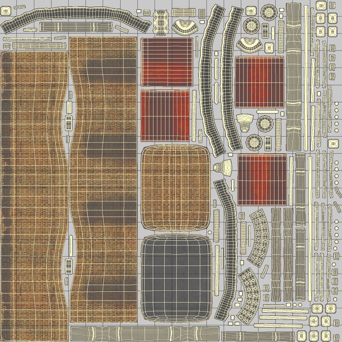 Mountains in Snow Low-poly 3D model_7