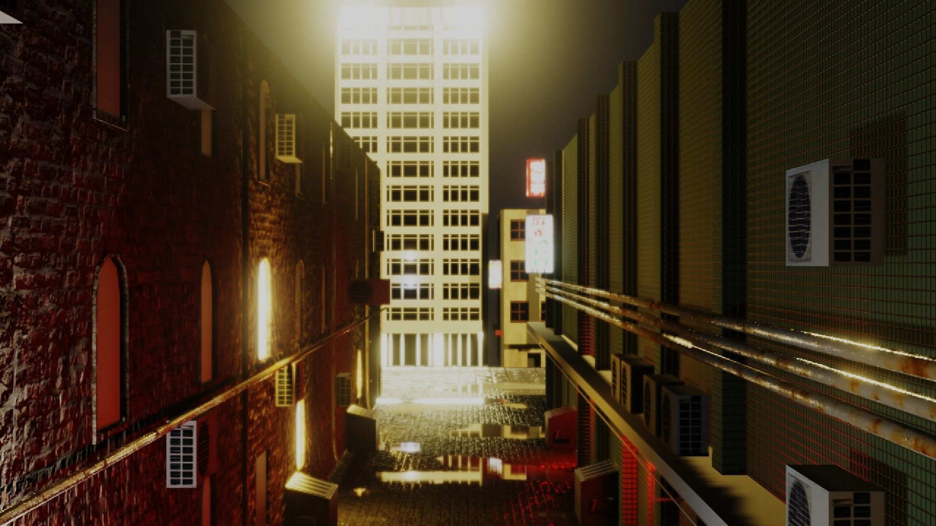 Urban Alley - Low Poly Low-poly 3D model_3