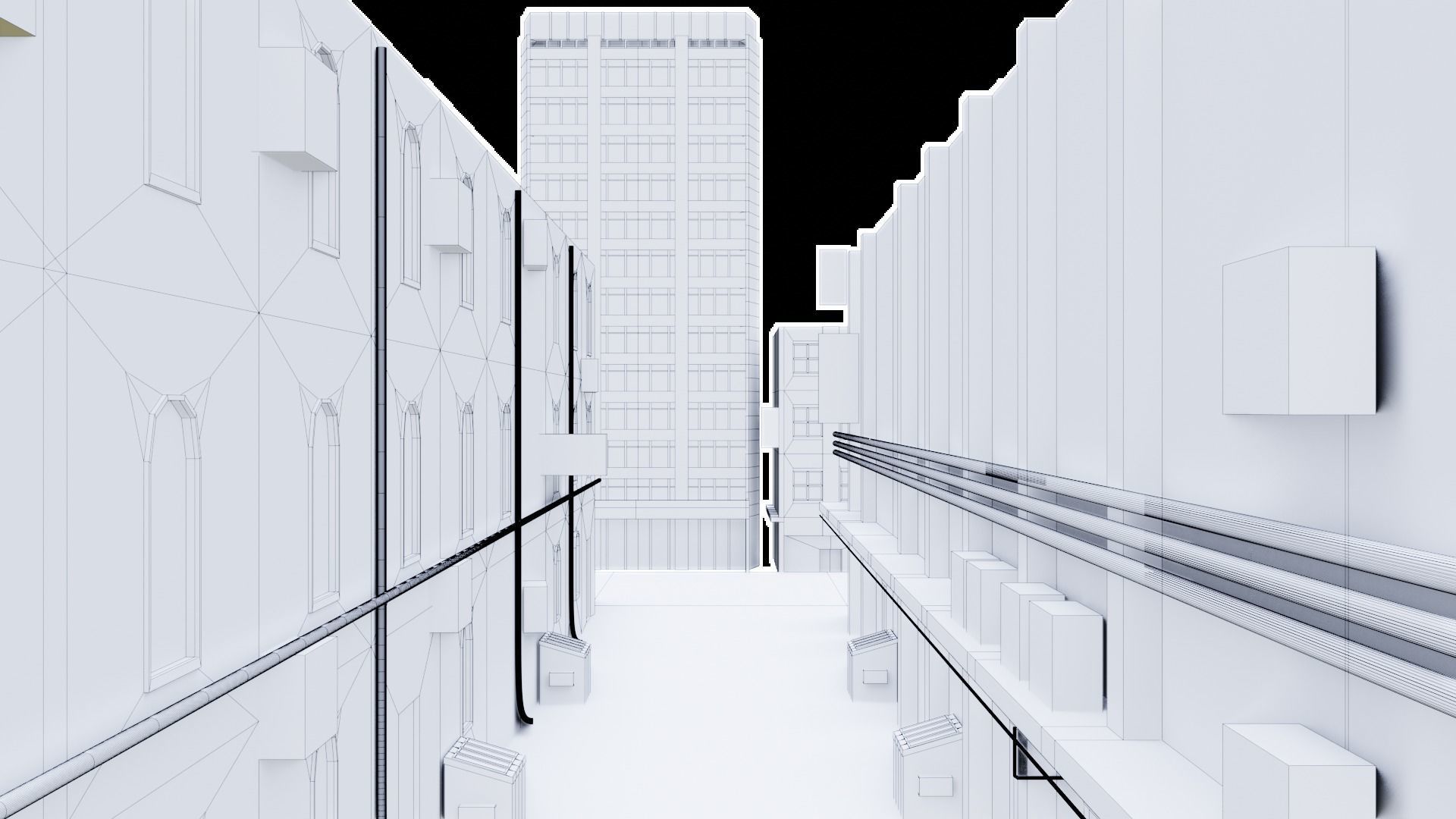 Urban Alley - Low Poly Low-poly 3D model_10