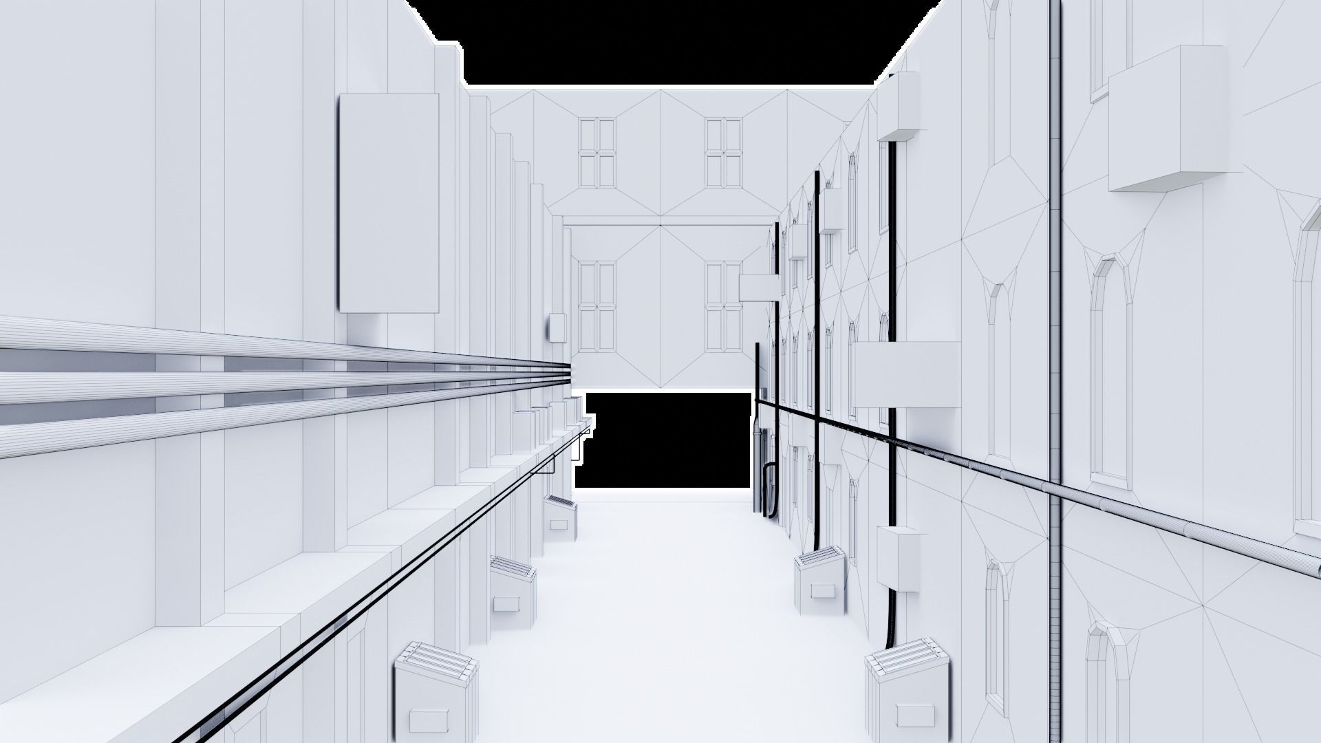 Urban Alley - Low Poly Low-poly 3D model_13