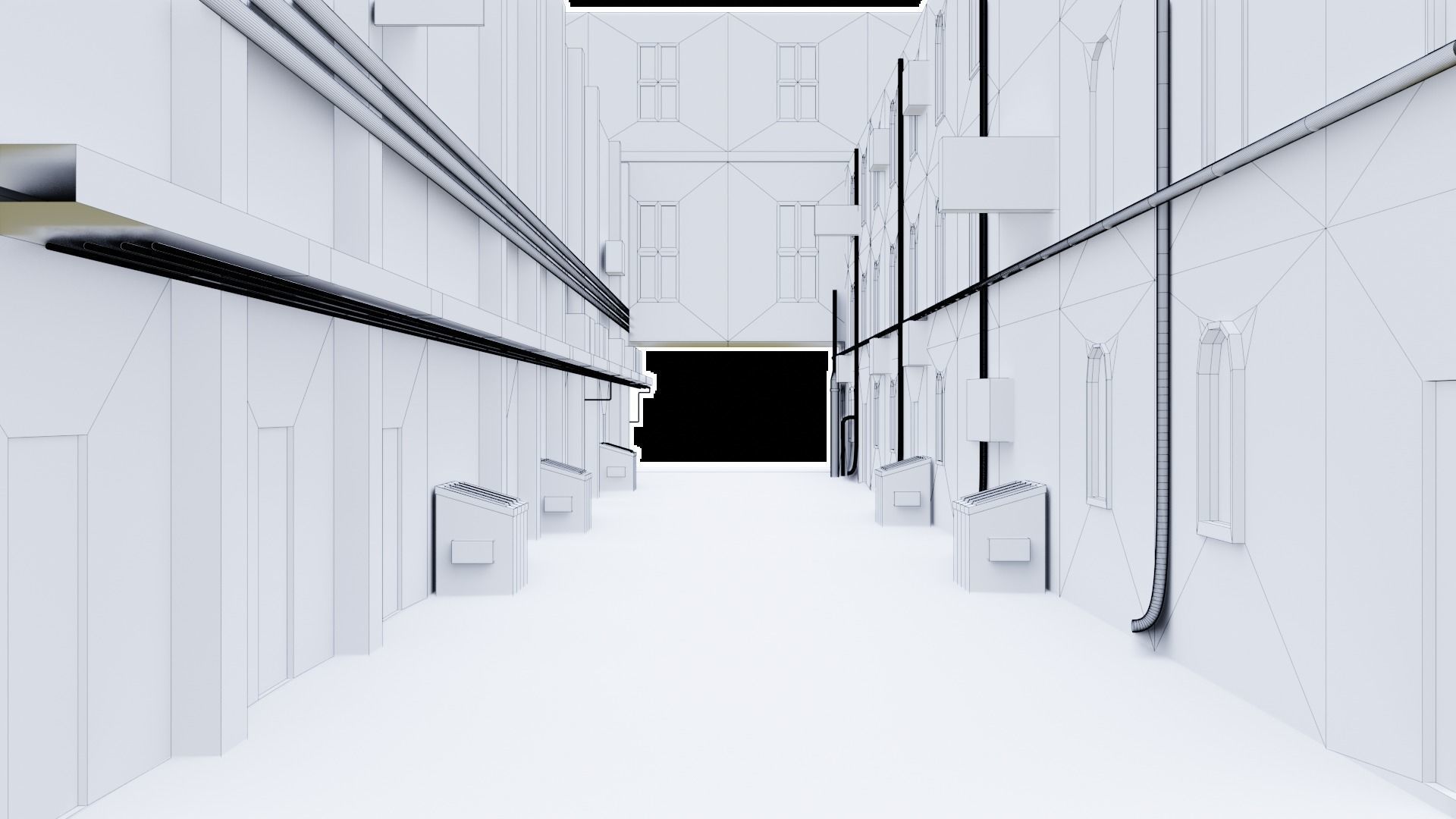 Urban Alley - Low Poly Low-poly 3D model_12