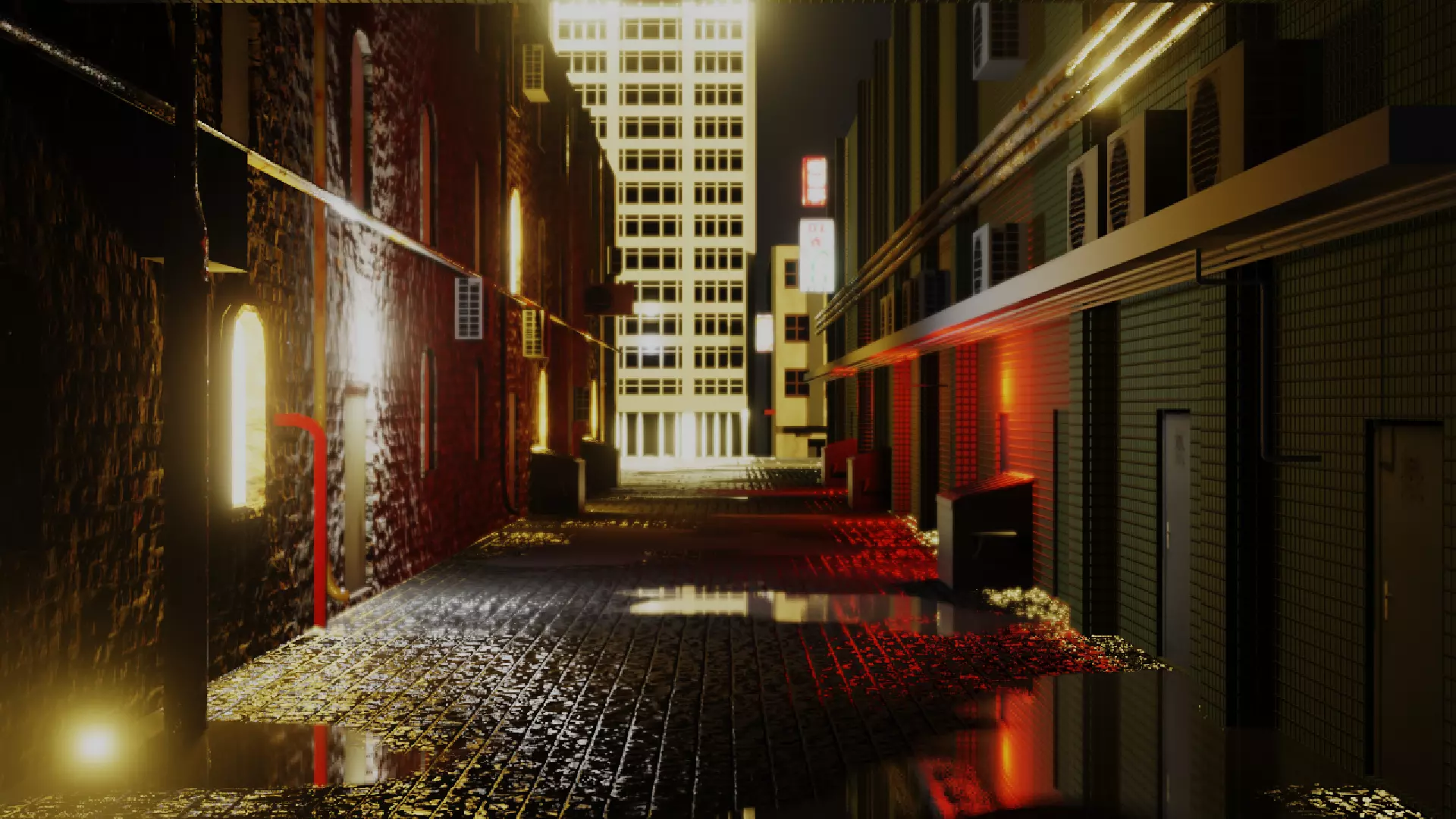 Urban Alley - Low Poly Low-poly 3D model_0