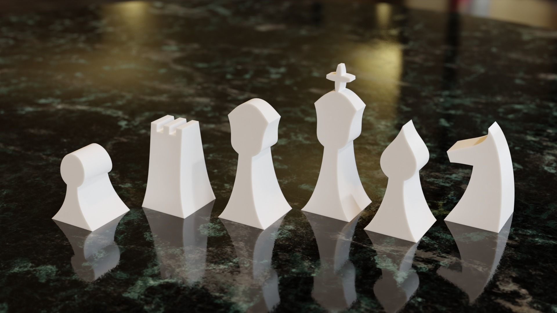 Modern chess board model 3D model_4