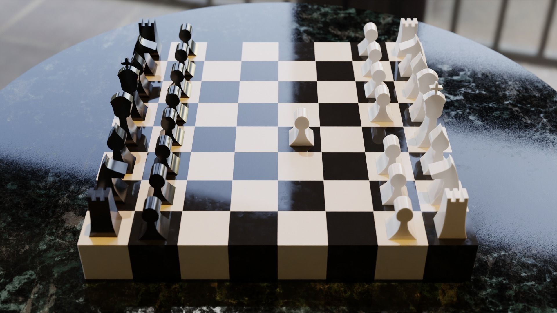 Modern chess board model 3D model_5