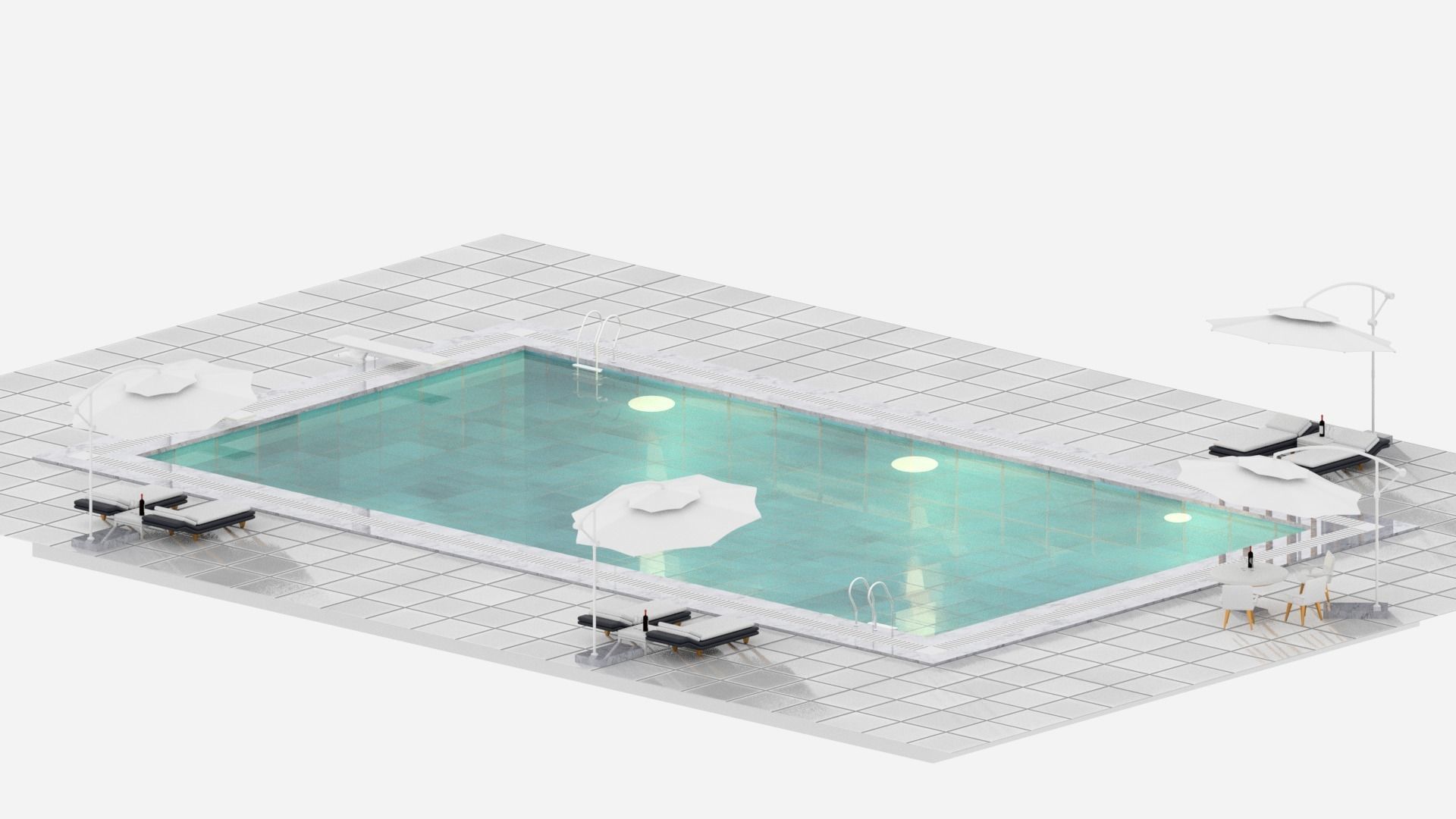 Swimming Pool 1 3D model_2